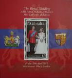 BC585, Gibraltar 2011, colita printul William si Kate