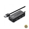 Hub USB UGREEN 20264 3 x USB-A - 1 x RJ45 Negru