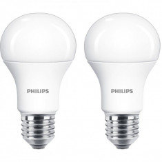 Set Becuri LED Philips, 10 W, 1055 Lumeni, 4000 K, E27, 230 V, A+, 2 bucati foto