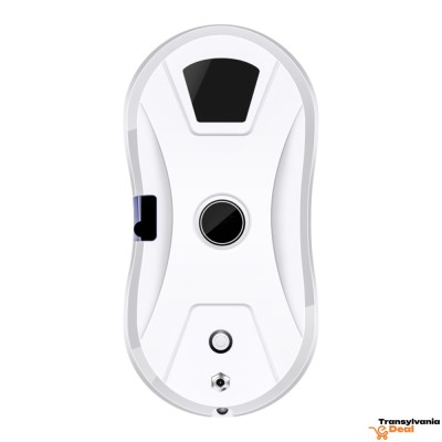 Robot Inteligent pentru curatarea geamurilor, Mop rotativ dublu, Telecomanda, Alb, AI foto