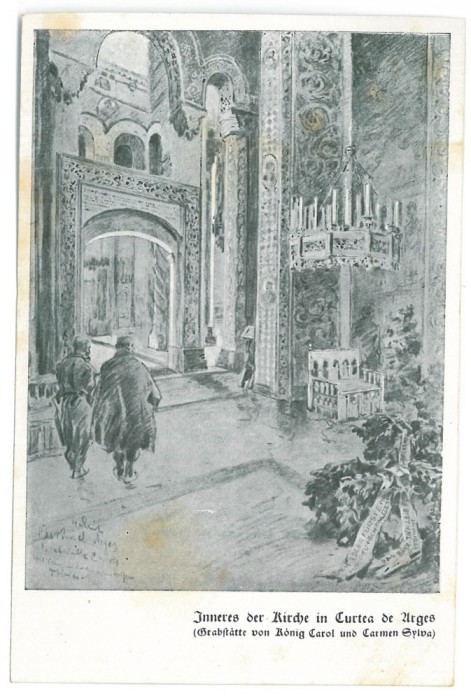 1563 - CURTEA de ARGES, Monastery, Romania - old postcard - unused