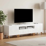 Cumpara ieftin Set de 3 piese pentru TV cu LED Alb foarte lucios