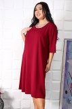 Cumpara ieftin Rochie Eleganta Sandra Bordo - 54Marimea, Yves