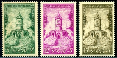 Saar 1956 - Monumente, serie neuzata foto