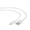 CABLU alimentare si date GEMBIRD, pt. smartphone, USB 2.0 (T) la Lightning (T), 1m, alb, &quot;CC-USB2-AMLM-W-1M&quot; (timbru verde 0.08 lei)