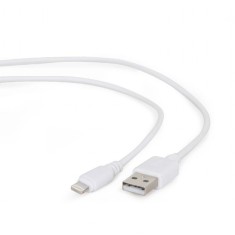CABLU alimentare si date GEMBIRD, pt. smartphone, USB 2.0 (T) la Lightning (T), 1m, alb, &quot;CC-USB2-AMLM-W-1M&quot; (timbru verde 0.08 lei)