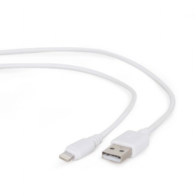 CABLU alimentare si date GEMBIRD, pt. smartphone, USB 2.0 (T) la Lightning (T), 1m, alb, &amp;quot;CC-USB2-AMLM-W-1M&amp;quot; (timbru verde 0.08 lei) foto
