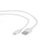 CABLU alimentare si date GEMBIRD, pt. smartphone, USB 2.0 (T) la Lightning (T), 1m, alb, &quot;CC-USB2-AMLM-W-1M&quot; (timbru verde 0.08 lei)