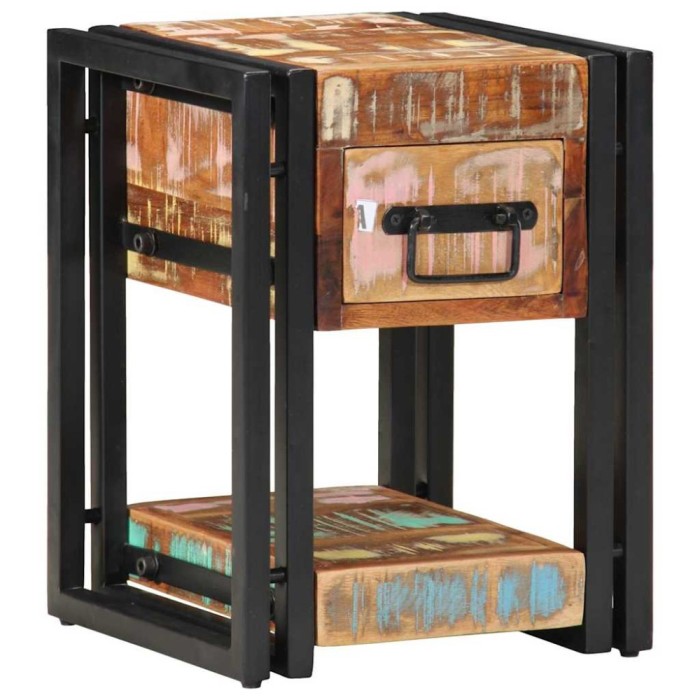 vidaXL Dulap de noapte cu sertar 2 pcs Multicolour 30 x 30 x 40 cm 4016709