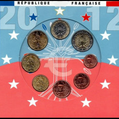 FRANTA 2012 - Set monetarie 1 cent-2 euro - FOLDER/ BU / sigilat