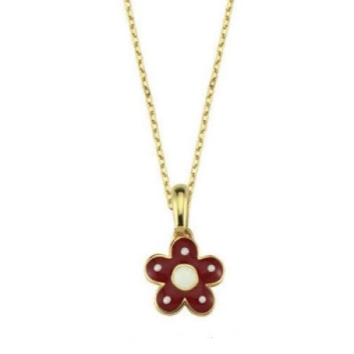 Colier aur galben 14k cu pandant floricica - DA516