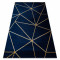Exclusiv EMERALD covor 1013 glamour, stilat, geometric albastru inchis / aur, 280x370 cm