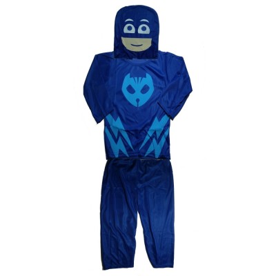 Costum Eroi in Pijamale, PJ Masks, pentru copii, Pisoi Connor, albastru, 5-7 ani, 110-120 cm foto