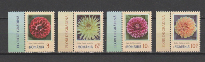 ROMANIA 2022 FLORI DE GRADINA - DALII Serie 4 timbre LP.2390 MNH**