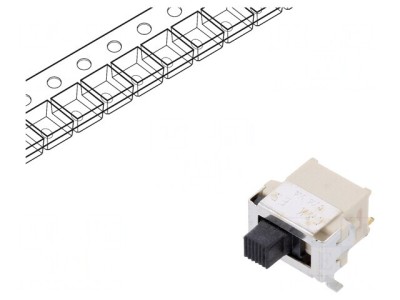 Comutator glisant SPDT ON-ON SMT 0,4A 20V foto