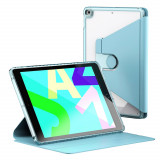Husa tableta pentru ipad 10.2 (2019/2020/2021), crystal book, bumper rigid, bleu