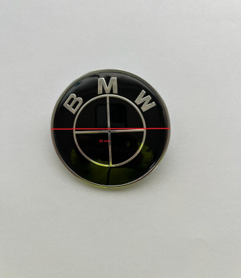 Emblema capota BMW neagra foto