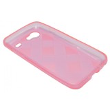 Husa silicon roz (cu romburi) pentru Samsung Galaxy S Advance i9070