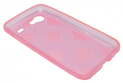 Husa silicon roz (cu romburi) pentru Samsung Galaxy S Advance i9070 foto