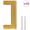 Manere de dulap, 10 buc., auriu, 64 mm, otel inoxidabil