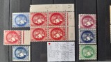 1938-1941-Franta-Ceres YT372-376+bl4-MNH, Nestampilat