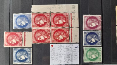 1938-1941-Franta-Ceres YT372-376+bl4-MNH foto