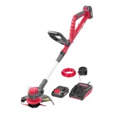 Cumpara ieftin Motocoasa, trimmer, pentru tuns iarba, Worcraft, electric, cu acumulator, incarcator 20V Li-ion, maner telescopic, 24 cm