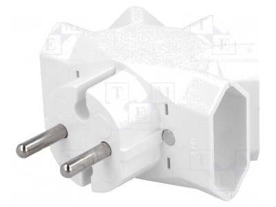 Conector Alimentare AC Spliter 2P 250V 6A Plat foto