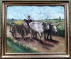 LUDOVIC BASSARAB (1868-1933)-&Icirc;ntoarcerea de la c&acirc;mp, pictură mare pe p&acirc;nză, Scene gen, Ulei, Fauvism