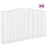 Cumpara ieftin Cosuri gabion arcuite, 6 buc, 400x50x220/240cm, fier galvanizat