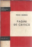 Pagini de critica - Franz Mehring