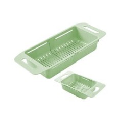 Scurgător pentru chiuvetă, extensibil 36.5-47 cm, plastic, verde