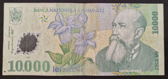 Bancnota 10000 lei Romania 2000 &quot;Isarescu&quot;