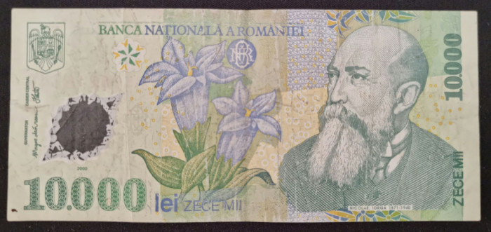 Bancnota 10000 lei Romania 2000 "Isarescu"