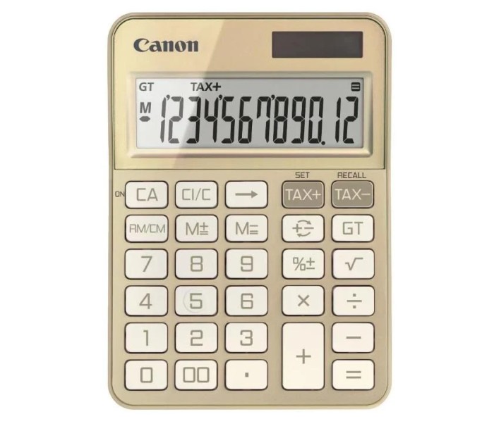 &quot;&quot;&quot;Calculator birou Canon KS-125KB-GD, Gold, 12 digits, 29 keys, dual