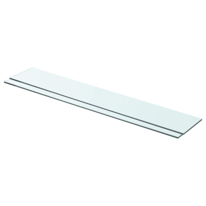 vidaXL Rafturi, 2 buc., 80 x 12 cm, panouri sticlă transparentă 3051572