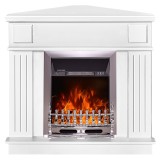 Semineu electric Marina de colt wenge &amp; Galileo silver, 100 x 100 x 50 cm