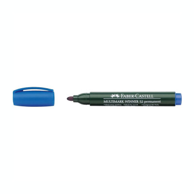 Marker permanent Faber Castell 157851 albastru foto