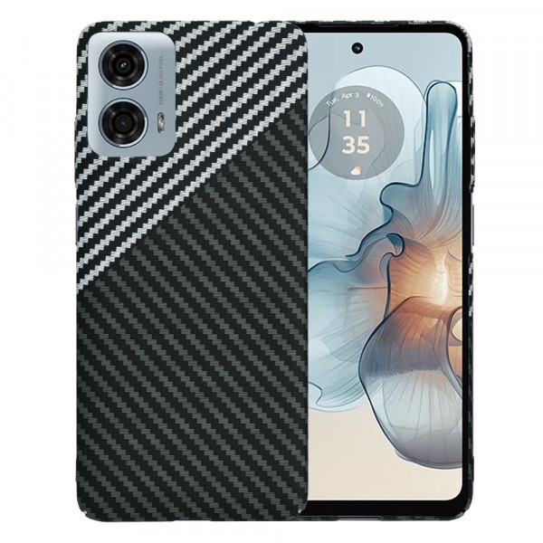 Husa pentru Motorola Moto G24 Power, Techsuit, Carbonite FiberShell, Neagra Gri