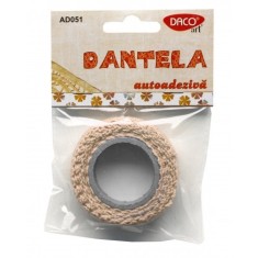 Dantela material textil bumbac autoadeziva - Albastru
