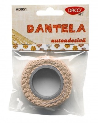 Dantela material textil bumbac autoadeziva - Albastru foto