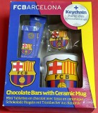 Pachet fotbal-FC BARCELONA (Cana+Breloc+ciocolata EXPIRATA!!!-a NU se consuma)