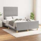 VidaXL Cadru de pat fără saltea, gri deschis, 120x200 cm, textil