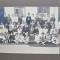 Fotografie pe carton, elevi cu dascalul lor, perioada interbelica