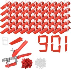 Set nivelare gresie si faianta 901 piese , 700 clipsuri, 200 pene, 1 cleste de montaj Montaj rapid si precis pe perete si podea