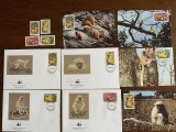 Bhutan - maimute - serie 4 timbre MNH, 4 FDC, 4 maxime, fauna wwf