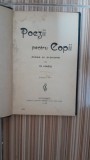 Poezii pentru copii, alese de G. Hazu, Editura Socec 1925, Carte veche, Coperta cartonata, 207 pagini