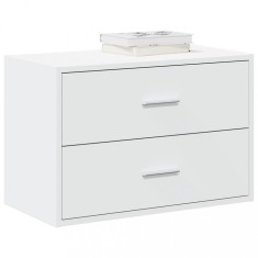 vidaXL Dulap cu 2 sertare alb 60x31x40 cm lemn prelucrat 858821