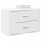 vidaXL Dulap cu 2 sertare alb 60x31x40 cm lemn prelucrat 858821