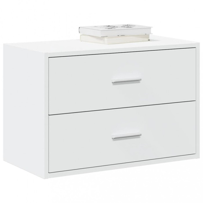 vidaXL Dulap cu 2 sertare alb 60x31x40 cm lemn prelucrat 858821